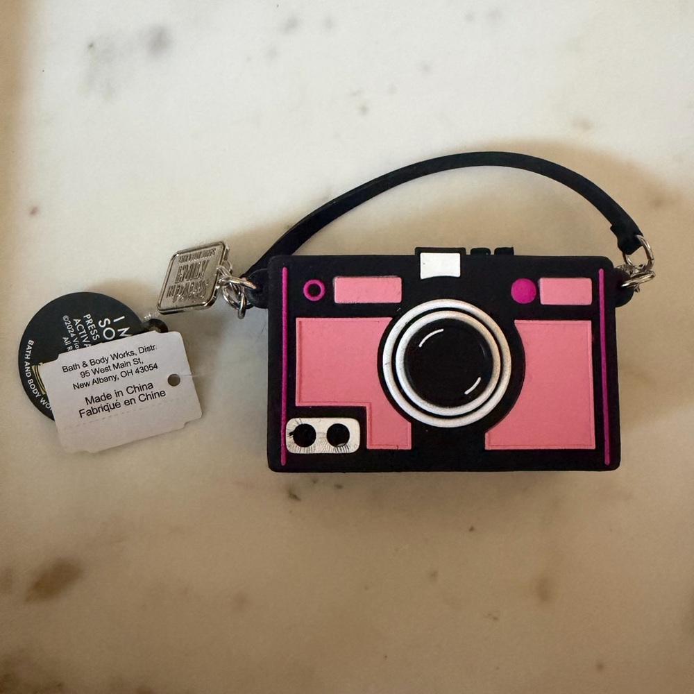 Bath & Body Works Black & Pink Camera Pocketbac holder
